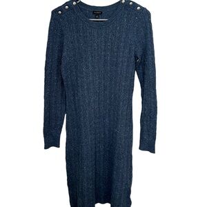 Talbots Blue Knit Sweater Dress S NWT